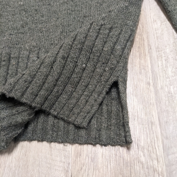 Madewell Olive Green Mock Neck Sweater Wool Blend - Picture 6 of 7
